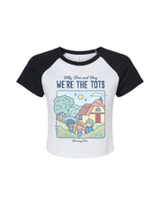 We're the Tots Printed Micro Rib Raglan Baby Tee