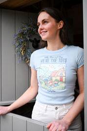 We're the Tots Printed Micro Rib Baby Tee