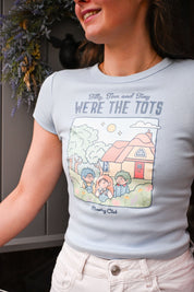 We're the Tots Printed Micro Rib Baby Tee
