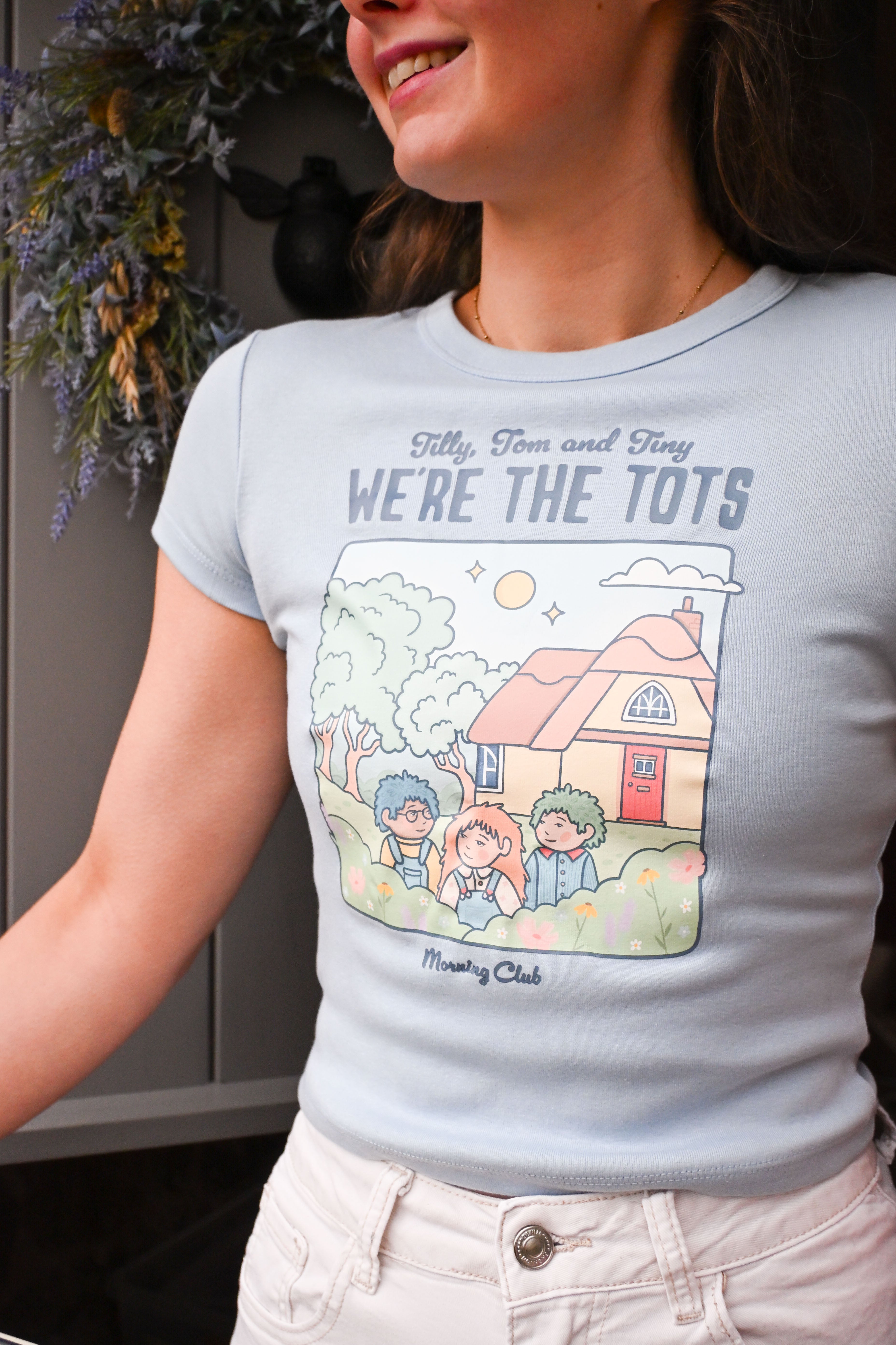 We're the Tots Printed Micro Rib Baby Tee