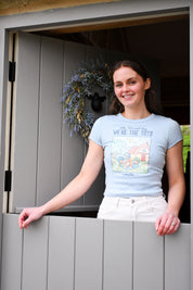 We're the Tots Printed Micro Rib Baby Tee