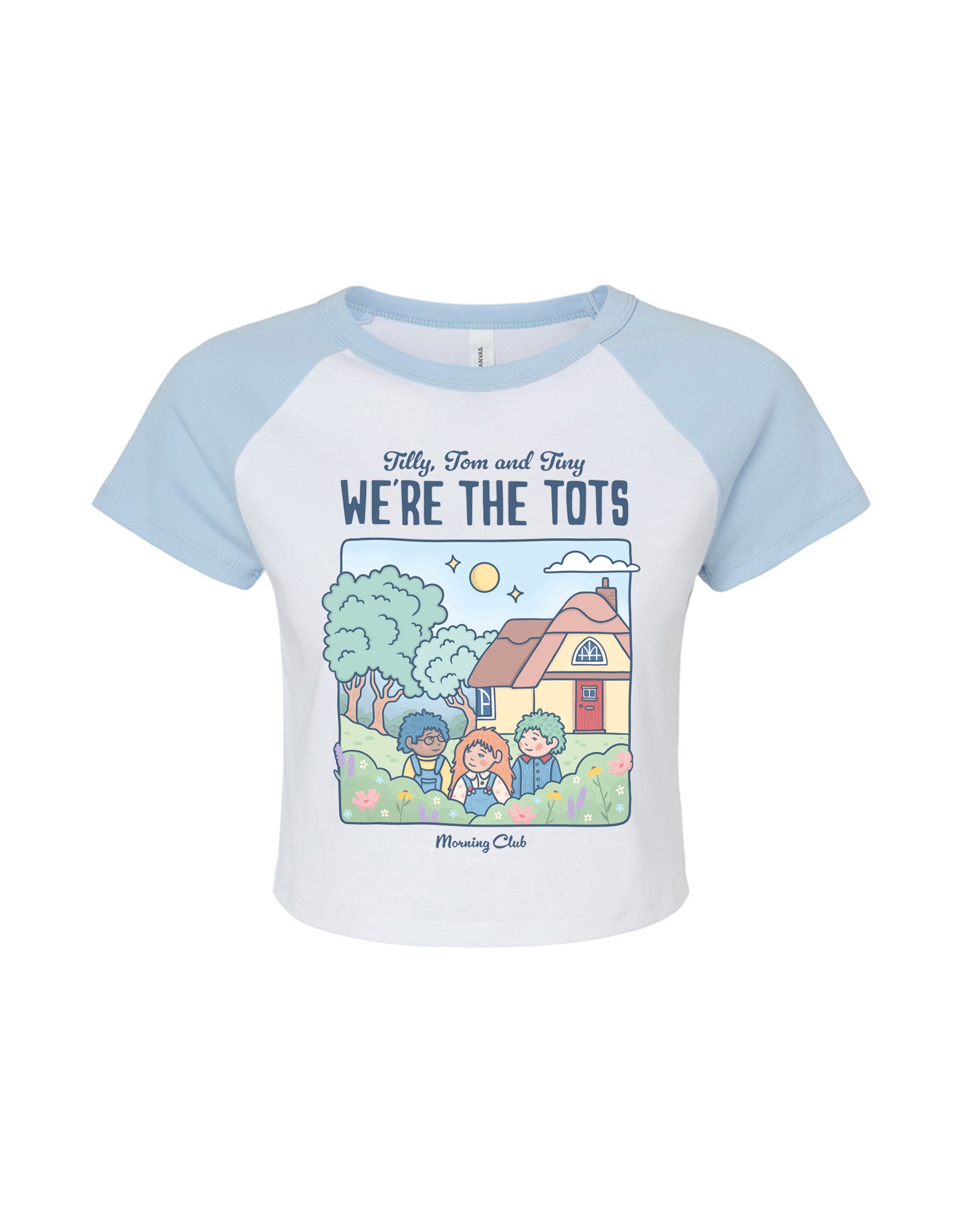 We're the Tots Printed Micro Rib Raglan Baby Tee