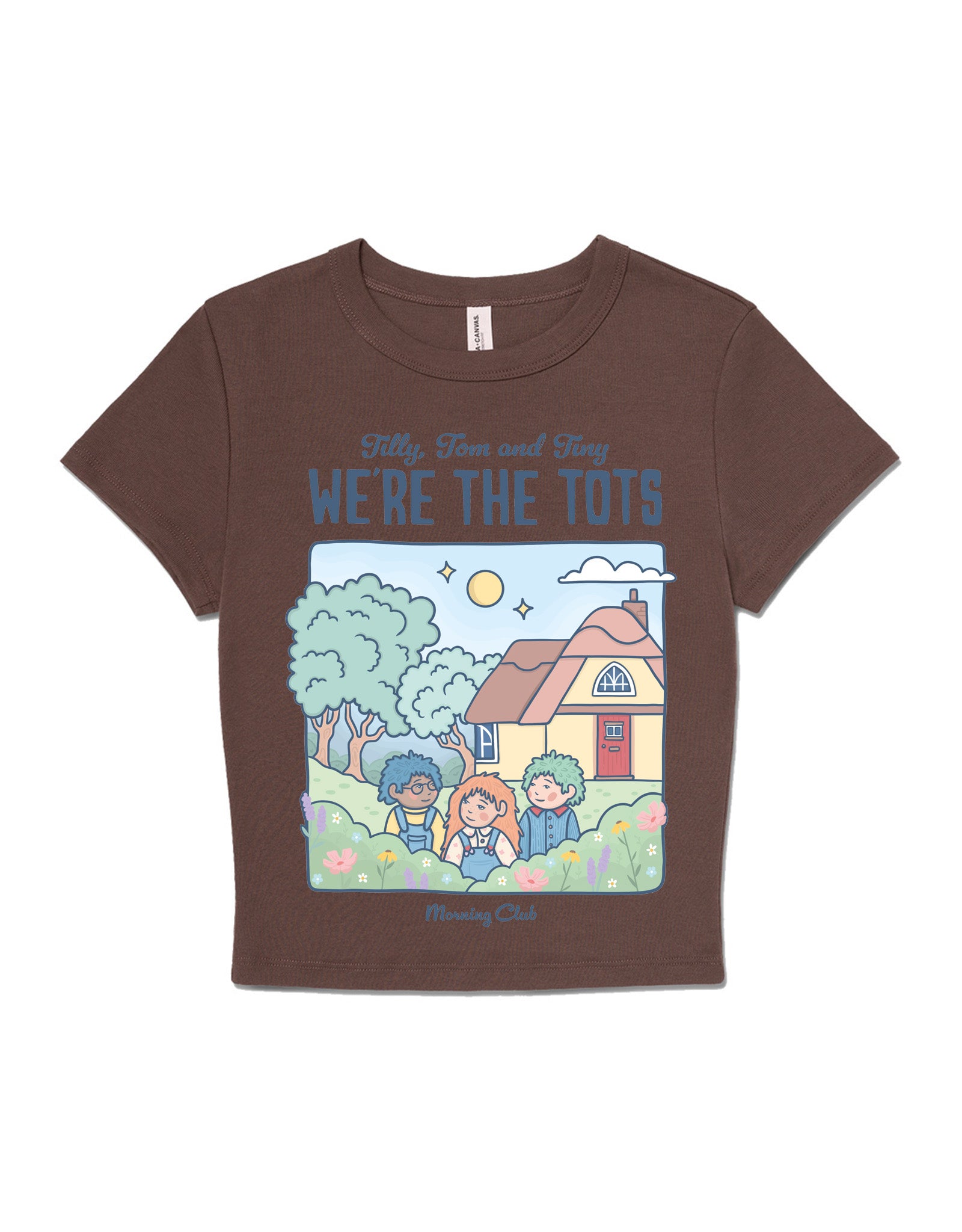 We're the Tots Printed Micro Rib Baby Tee