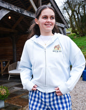 We're the Tots Printed Boxy Organic Cotton Zip Hoodie