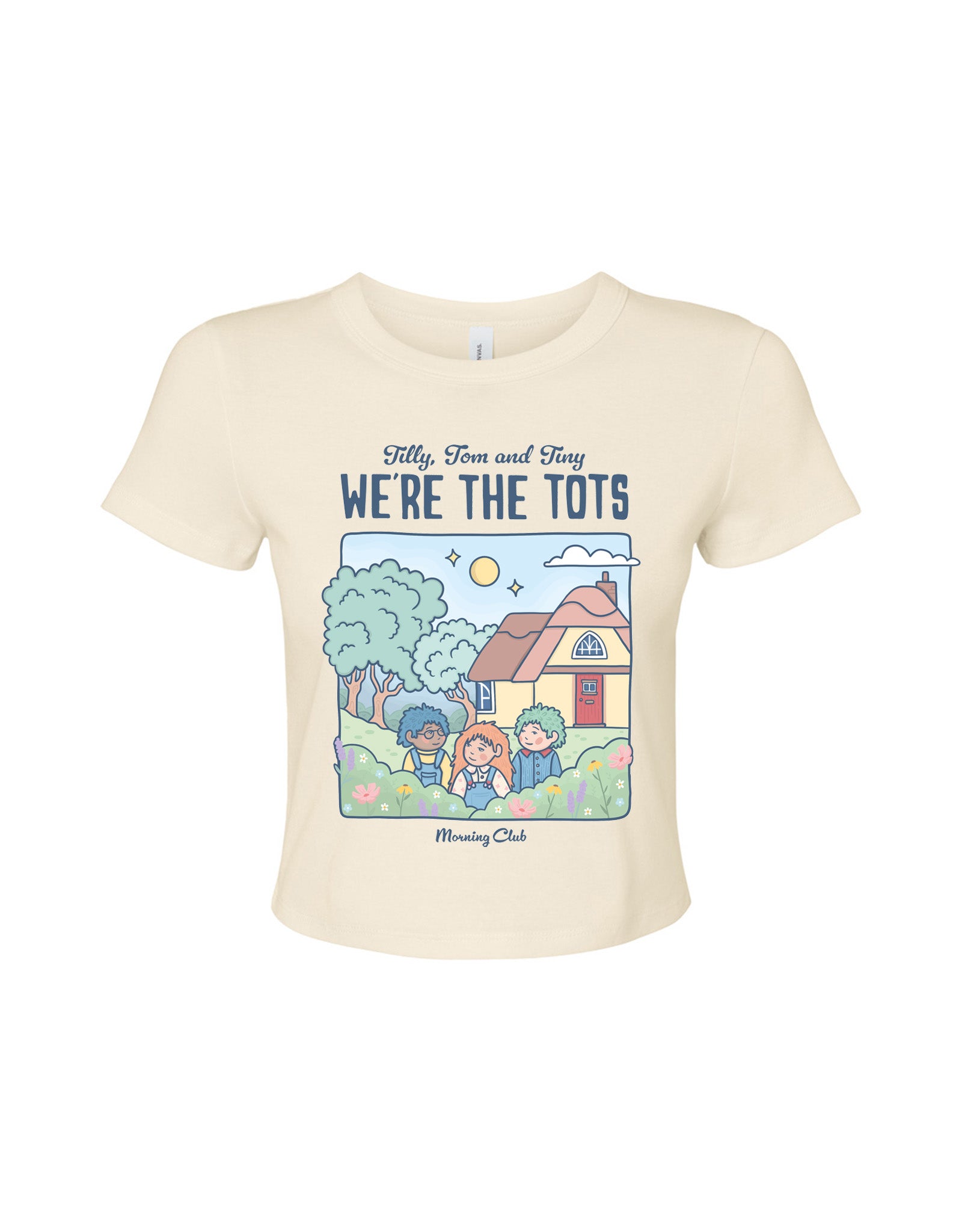 We're the Tots Printed Micro Rib Baby Tee
