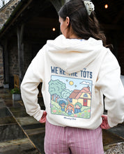 We're the Tots Printed Boxy Organic Cotton Zip Hoodie