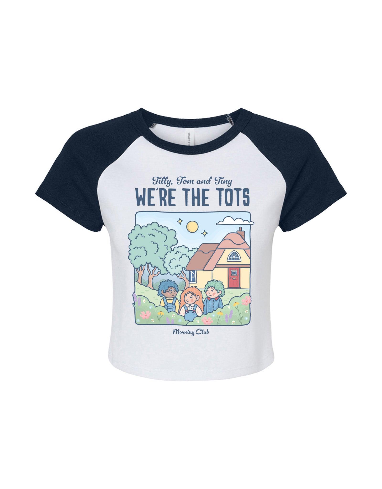 We're the Tots Printed Micro Rib Raglan Baby Tee