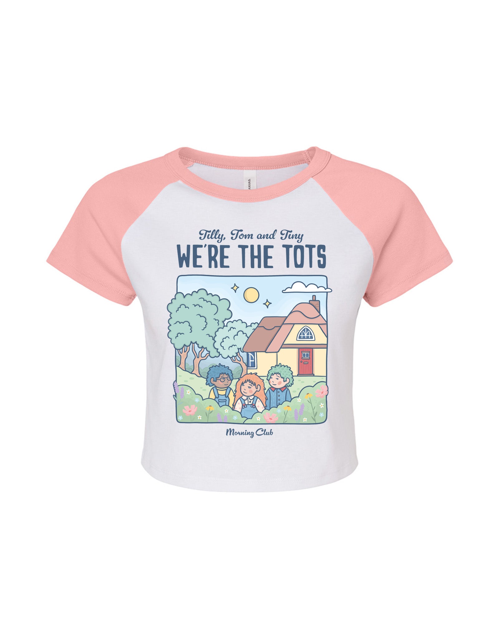 We're the Tots Printed Micro Rib Raglan Baby Tee