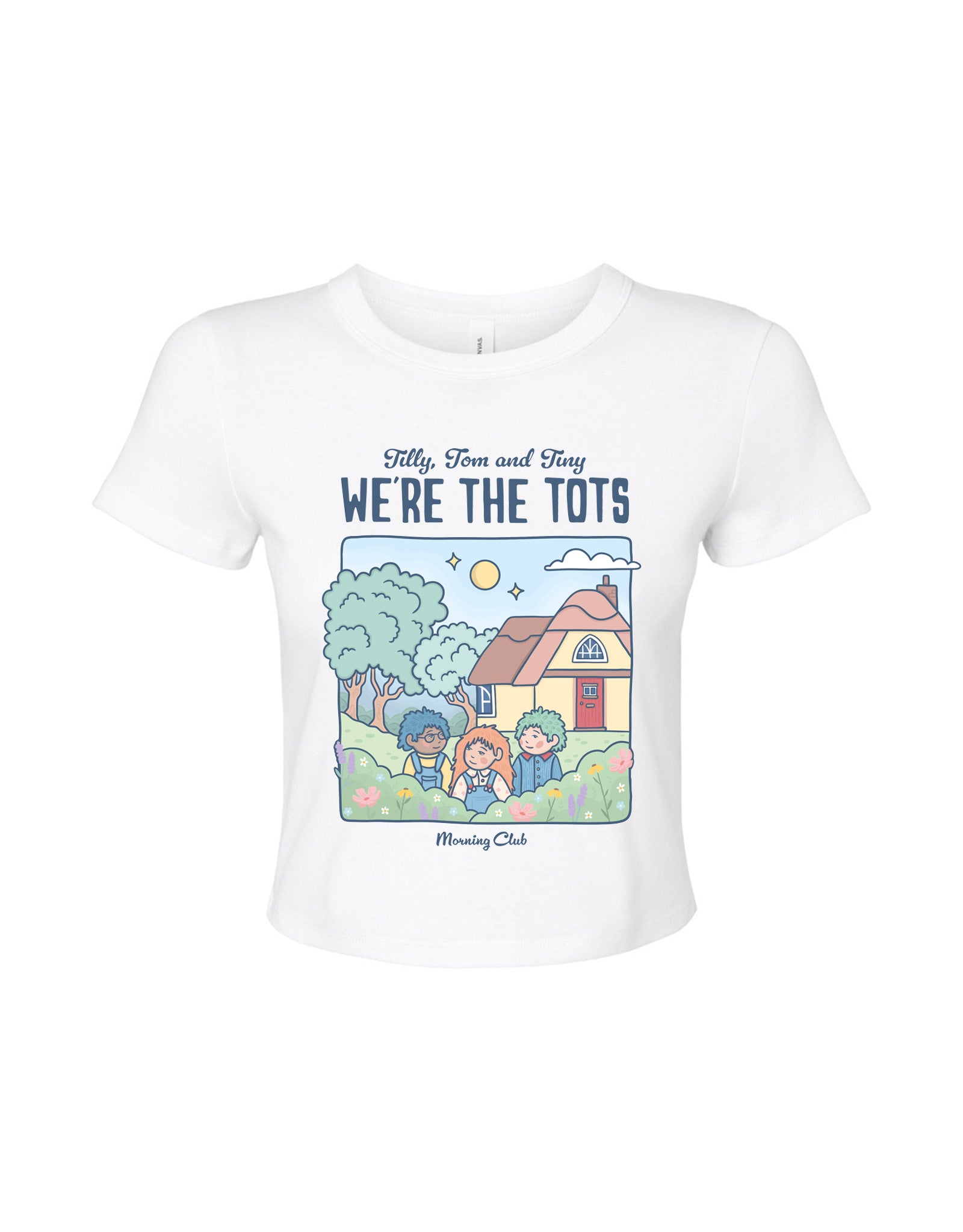 We're the Tots Printed Micro Rib Baby Tee