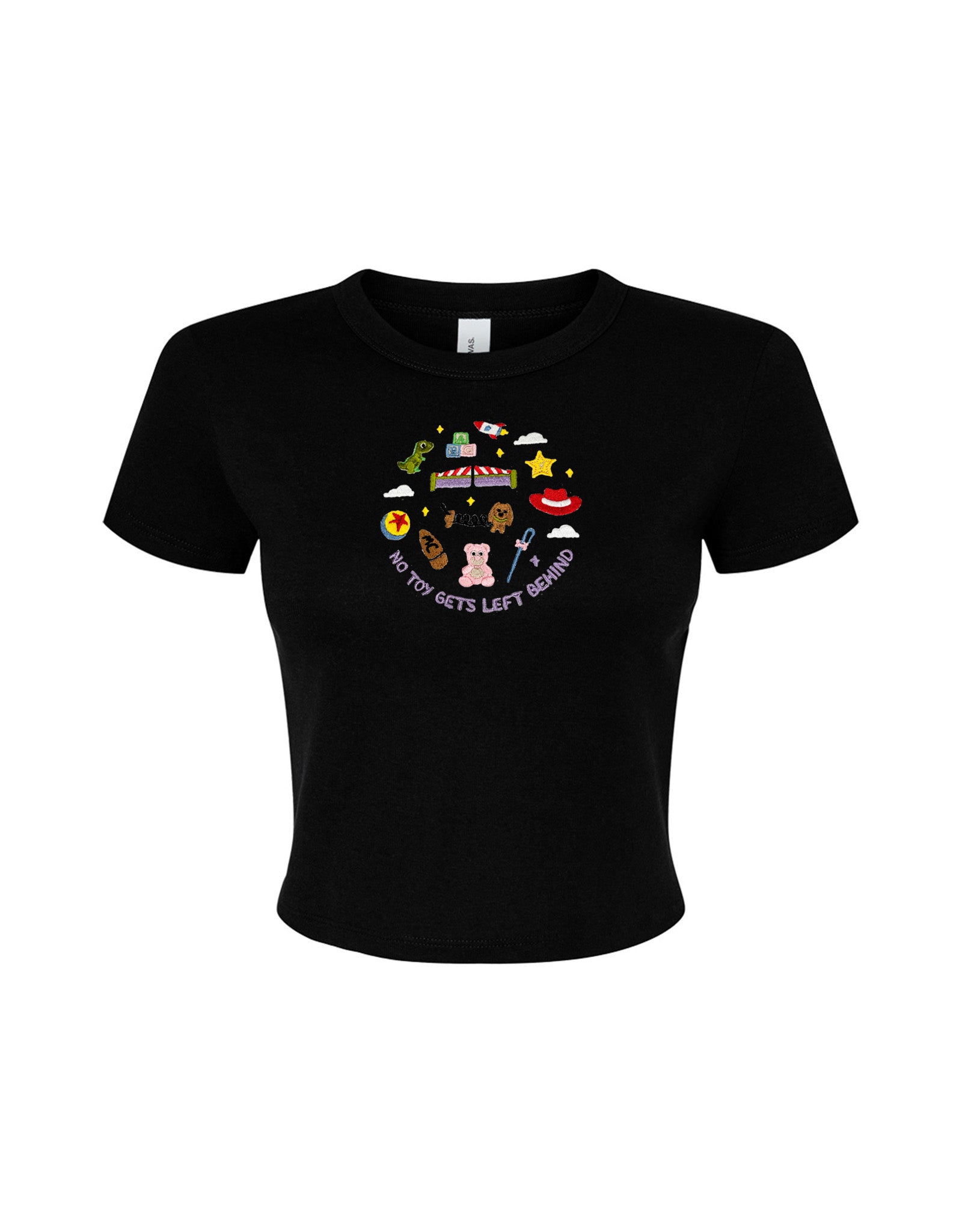 No Toys Left Behind Embroidered Micro Rib Baby Tee