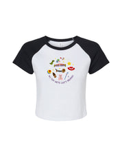 No Toys Left Behind Embroidered Micro Rib Raglan Baby Tee
