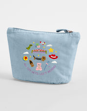No Toys Left Behind Embroidered Accessory Bag