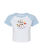 No Toys Left Behind Embroidered Micro Rib Raglan Baby Tee