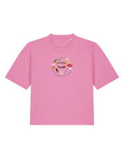 No Toys Left Behind Embroidered Boxy Organic Cotton Tee