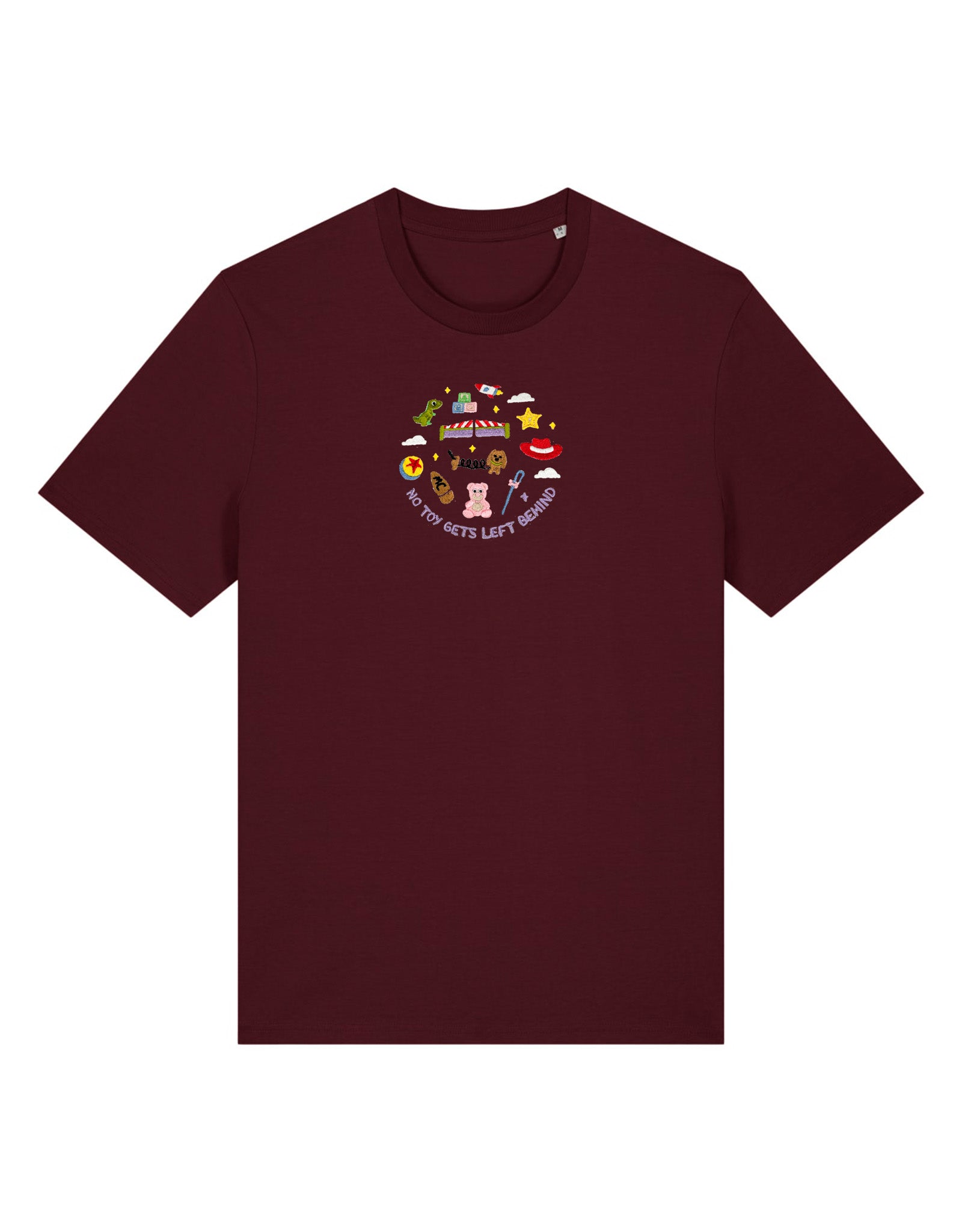 No Toys Left Behind Embroidered Organic Cotton T-Shirt