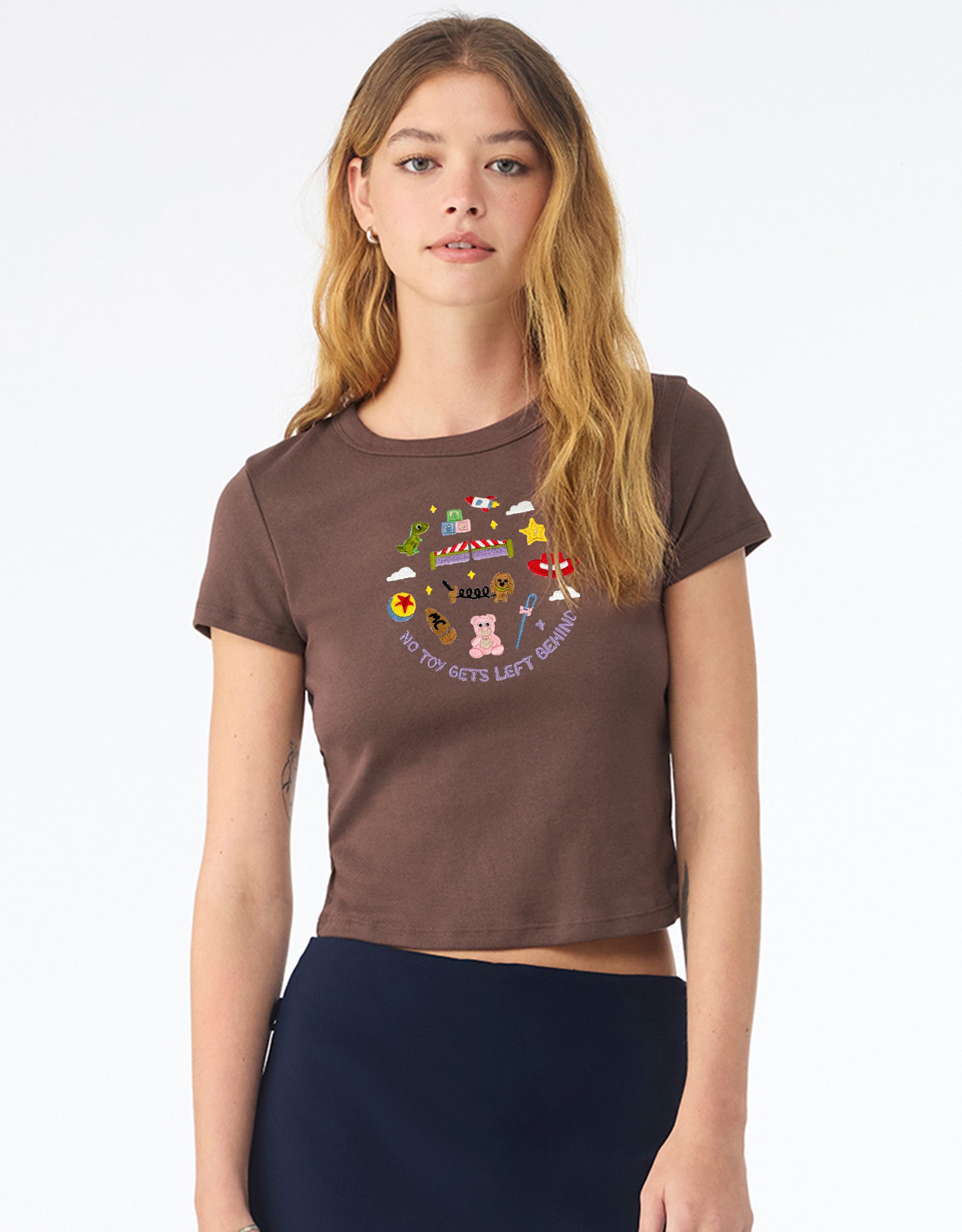 No Toys Left Behind Embroidered Micro Rib Baby Tee