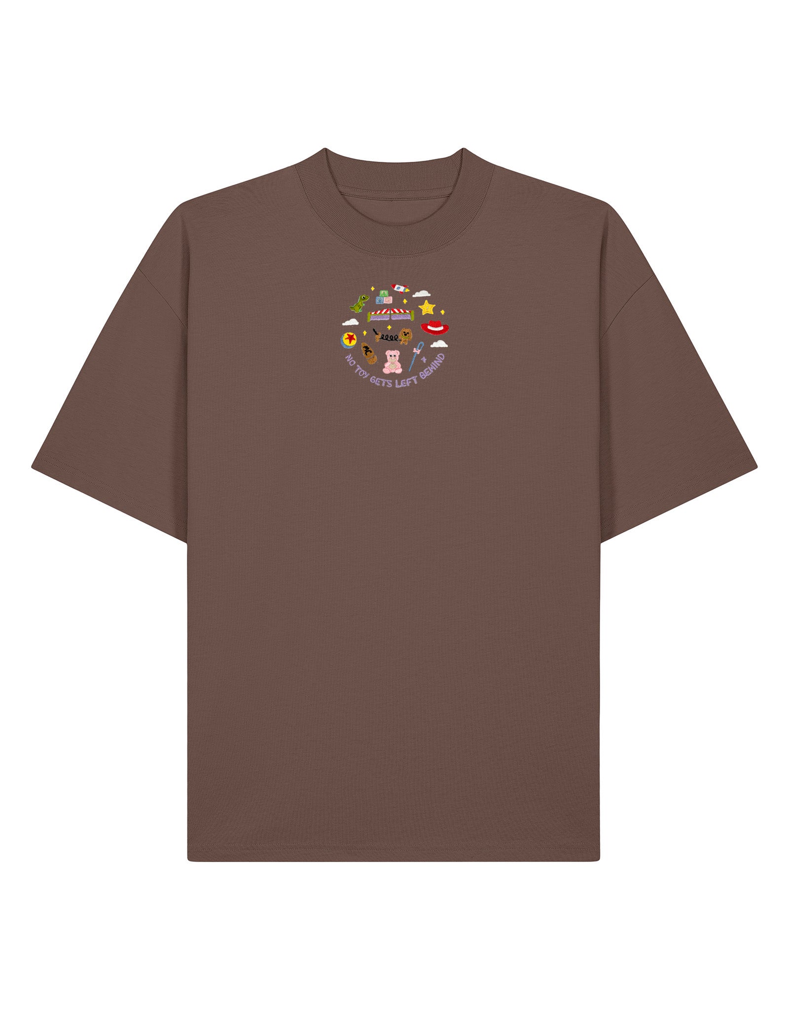 No Toys Left Behind Embroidered Oversized Organic Cotton Tee