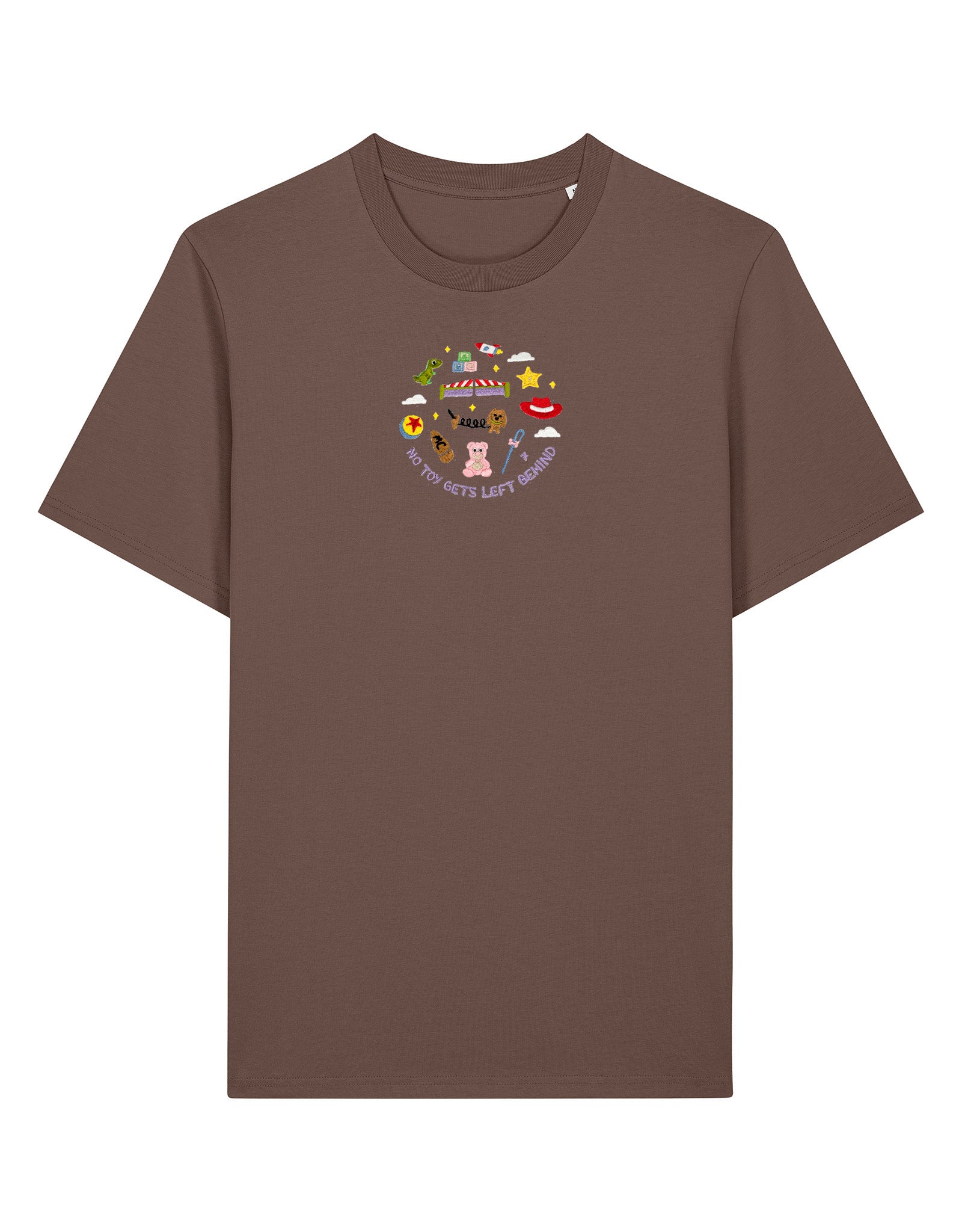 No Toys Left Behind Embroidered Organic Cotton T-Shirt