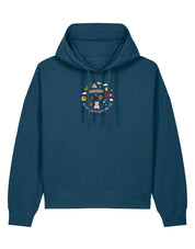 No Toys Left Behind Embroidered Boxy Organic Cotton Hoodie