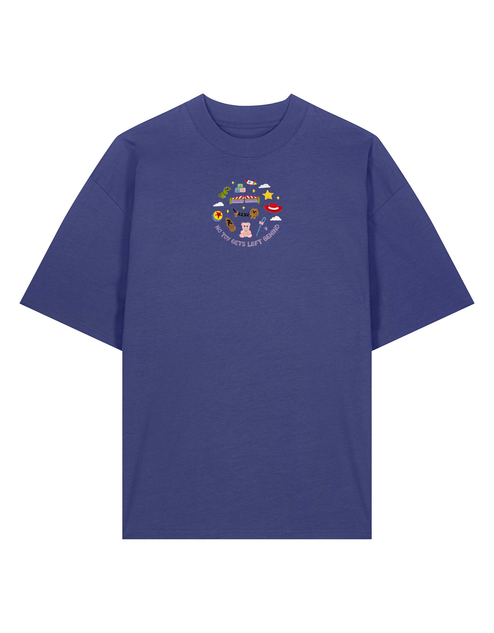 No Toys Left Behind Embroidered Oversized Organic Cotton Tee