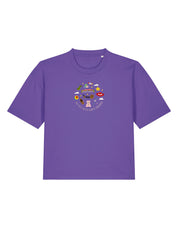 No Toys Left Behind Embroidered Boxy Organic Cotton Tee