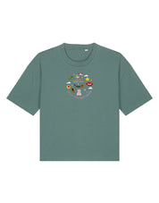 No Toys Left Behind Embroidered Boxy Organic Cotton Tee