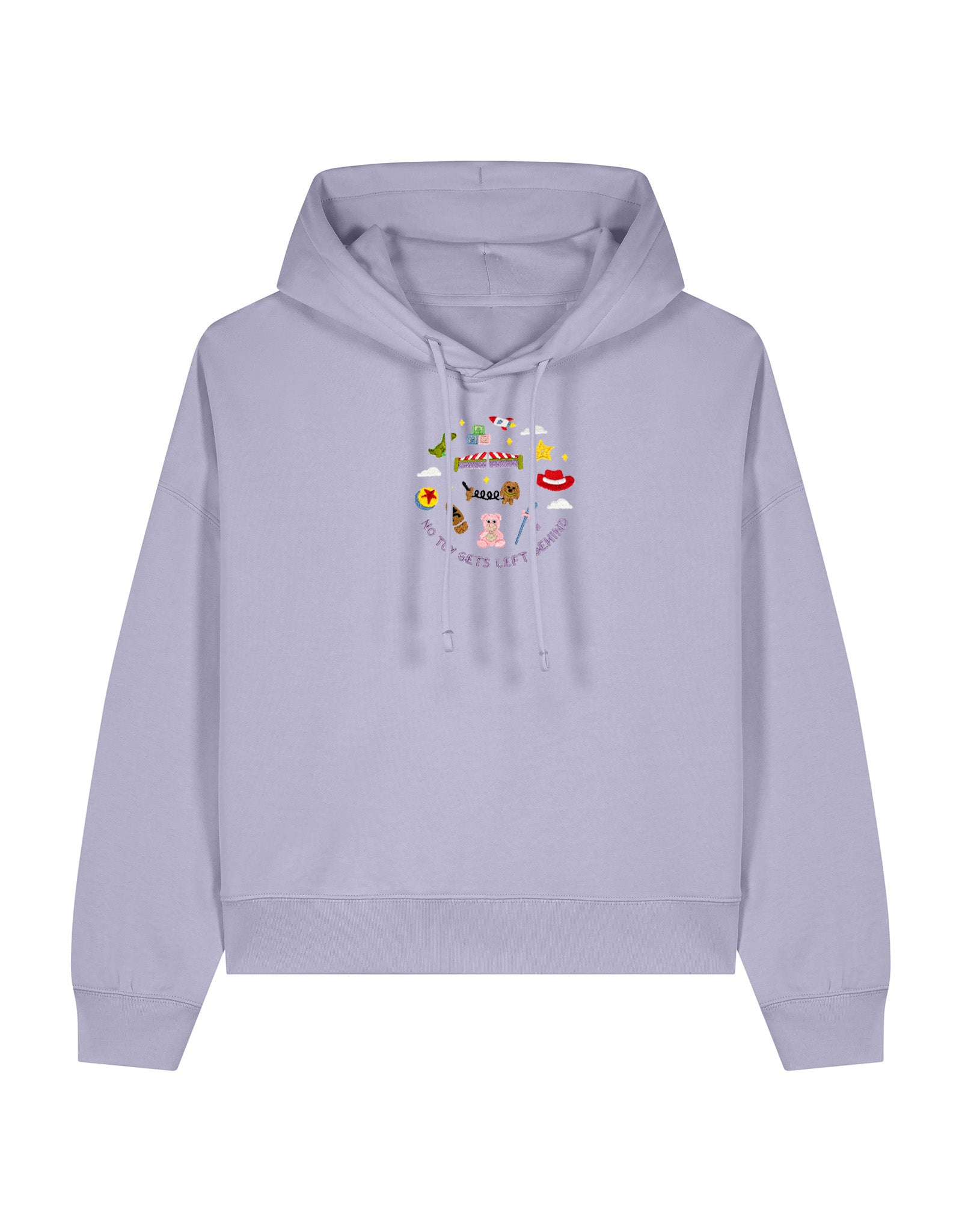 No Toys Left Behind Embroidered Boxy Organic Cotton Hoodie