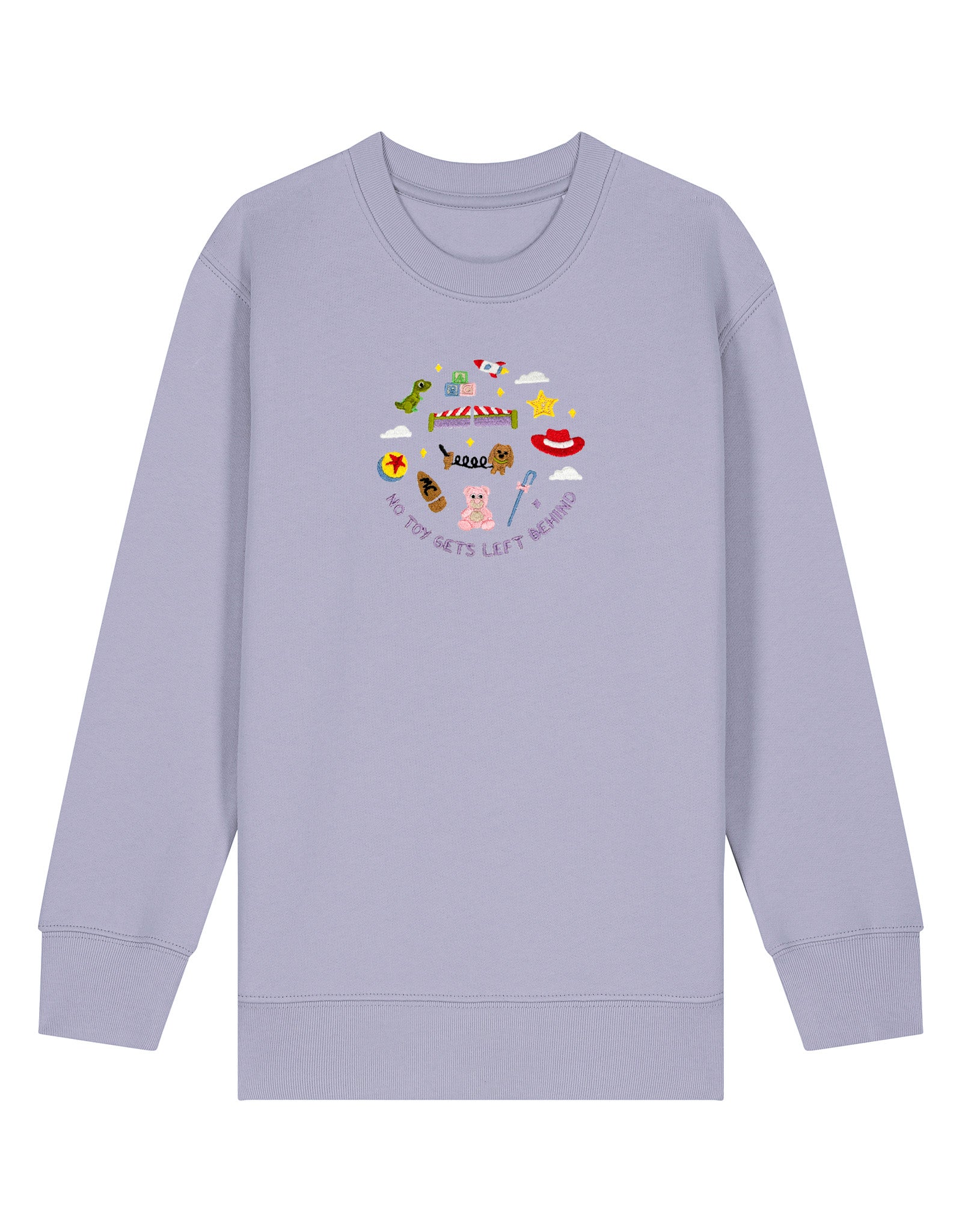 No Toys Left Behind Embroidered Organic Cotton Childrens Sweatshirt