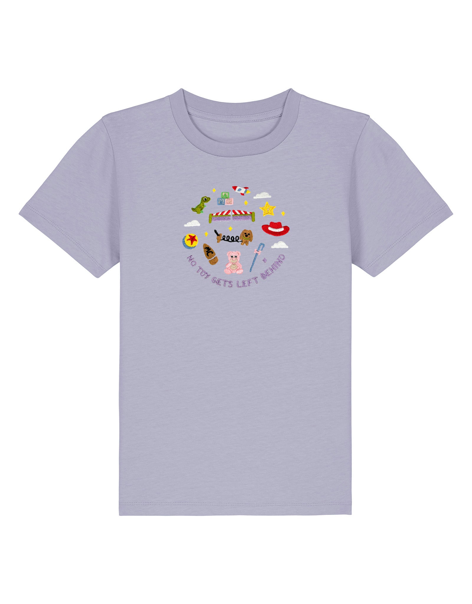 No Toys Left Behind Embroidered Organic Cotton Childrens T-Shirt