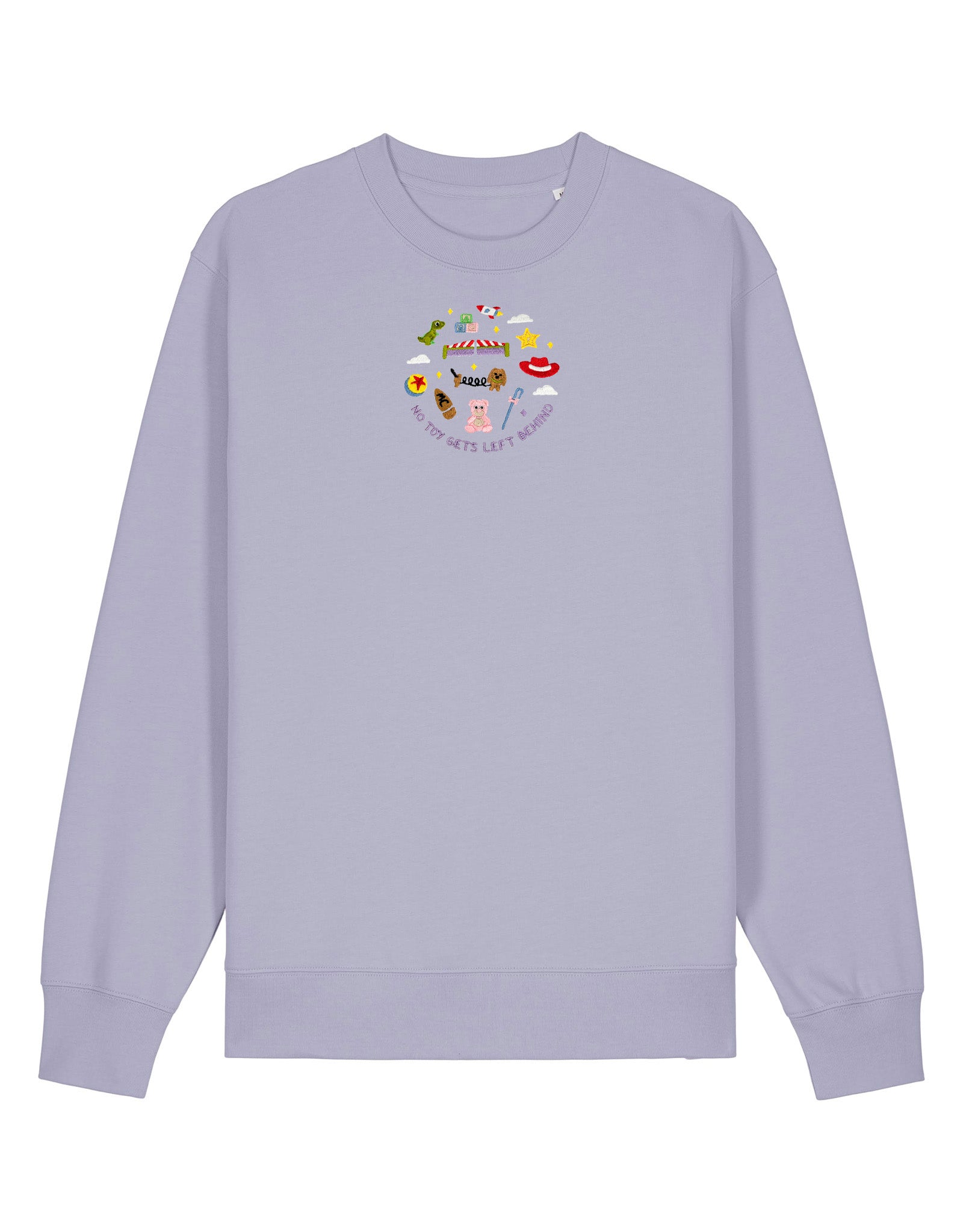 No Toys Left Behind Embroidered Organic Cotton Sweatshirt