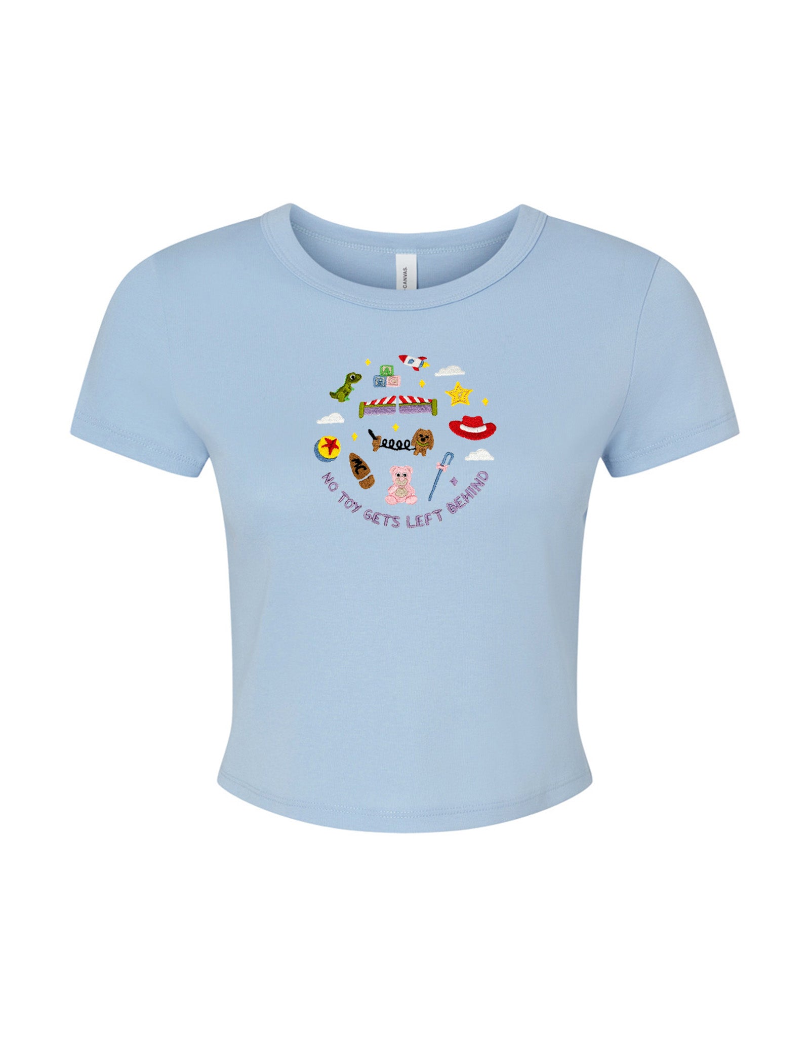 No Toys Left Behind Embroidered Micro Rib Baby Tee