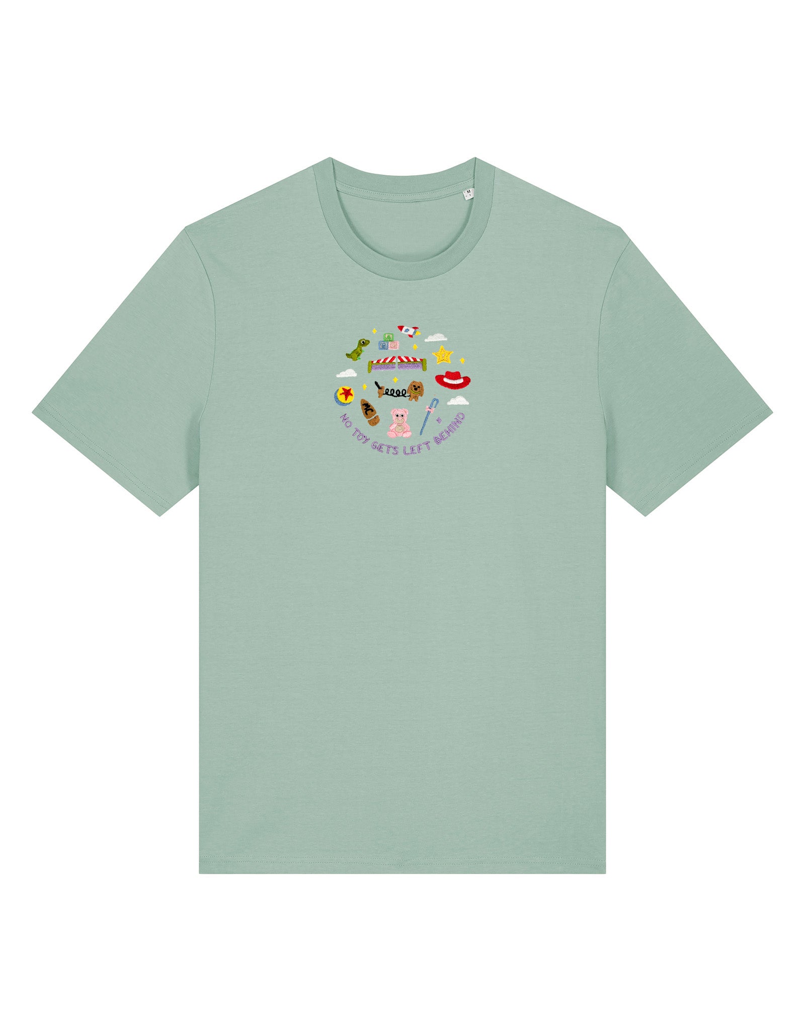 No Toys Left Behind Embroidered Organic Cotton T-Shirt