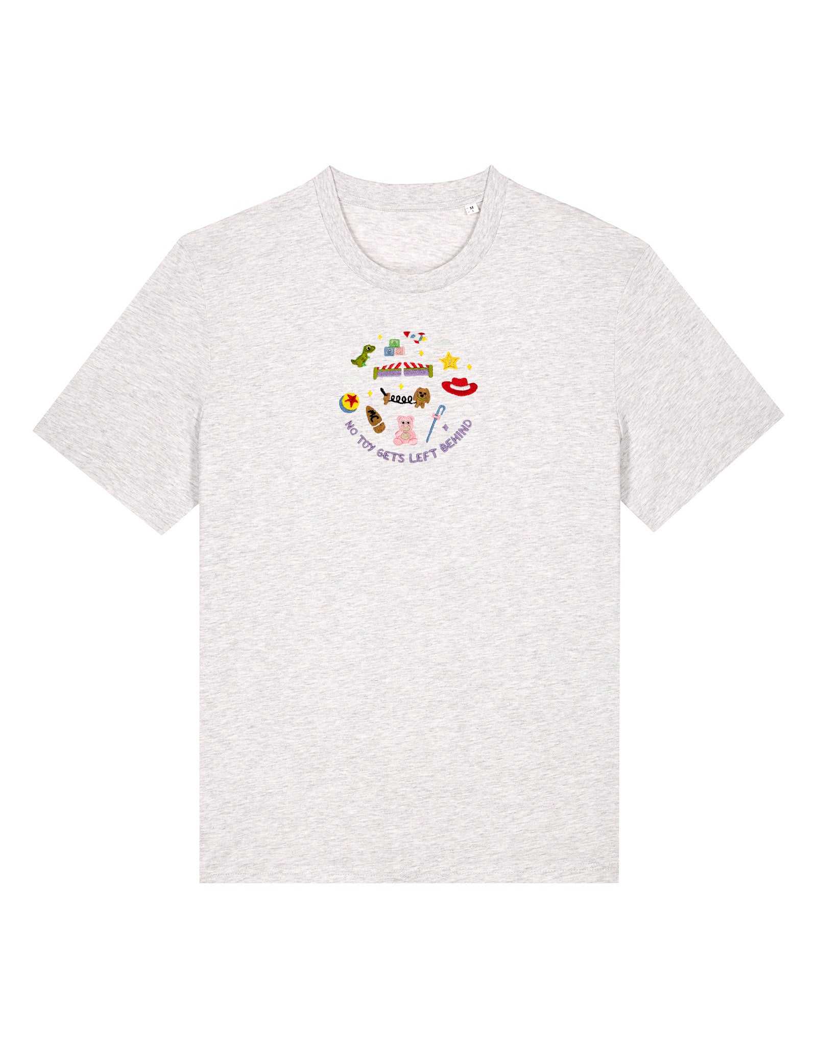 No Toys Left Behind Embroidered Organic Cotton T-Shirt