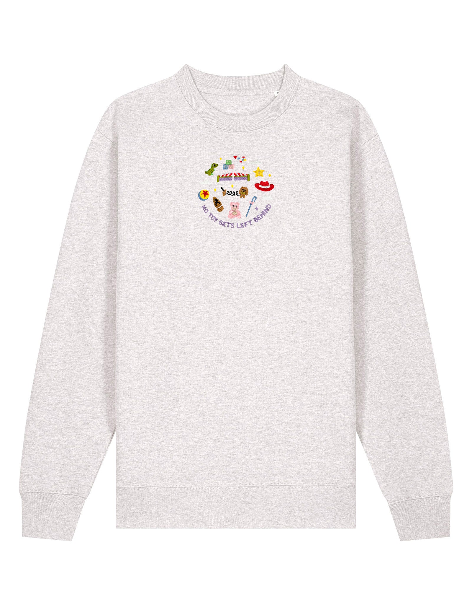 No Toys Left Behind Embroidered Organic Cotton Sweatshirt