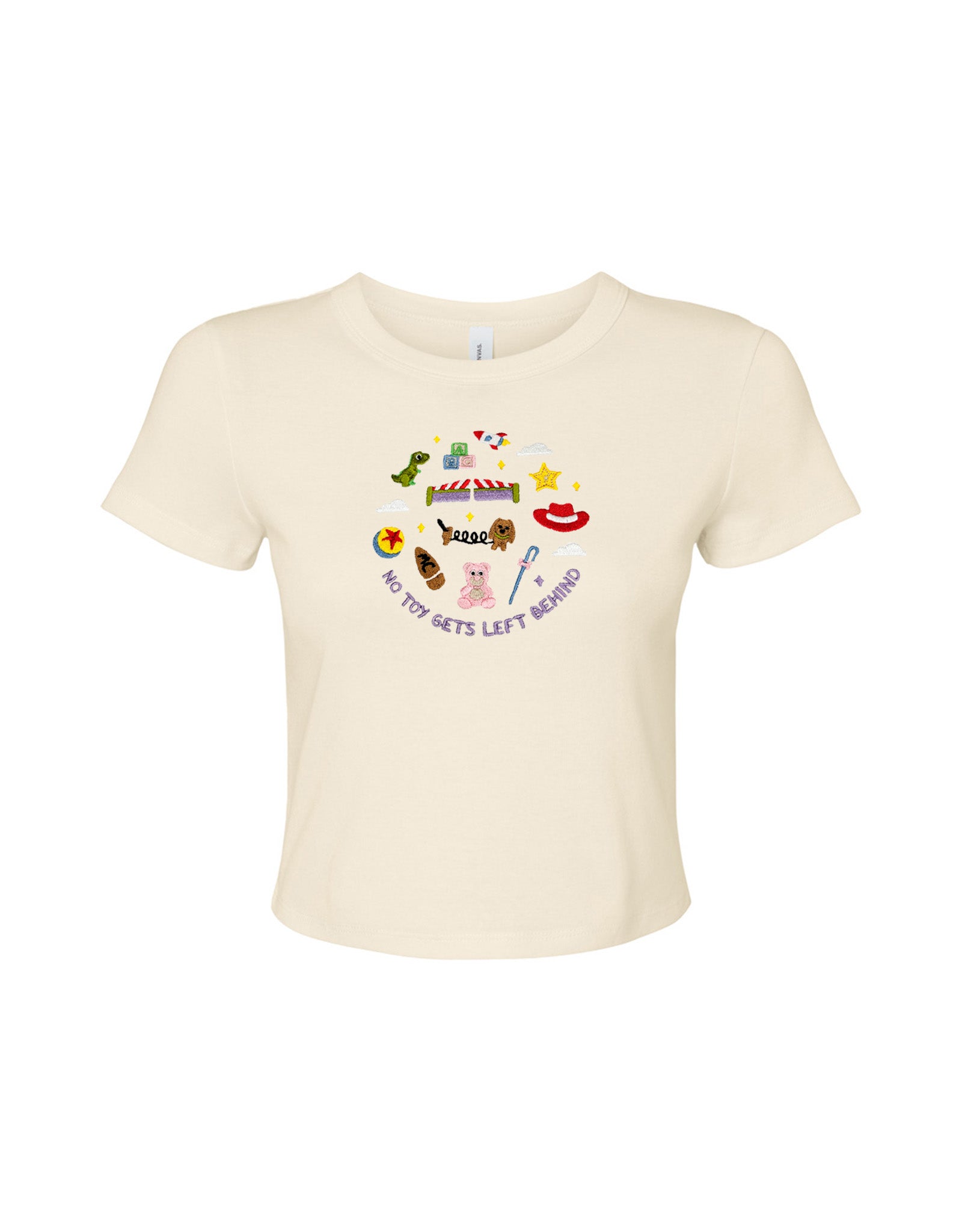 No Toys Left Behind Embroidered Micro Rib Baby Tee