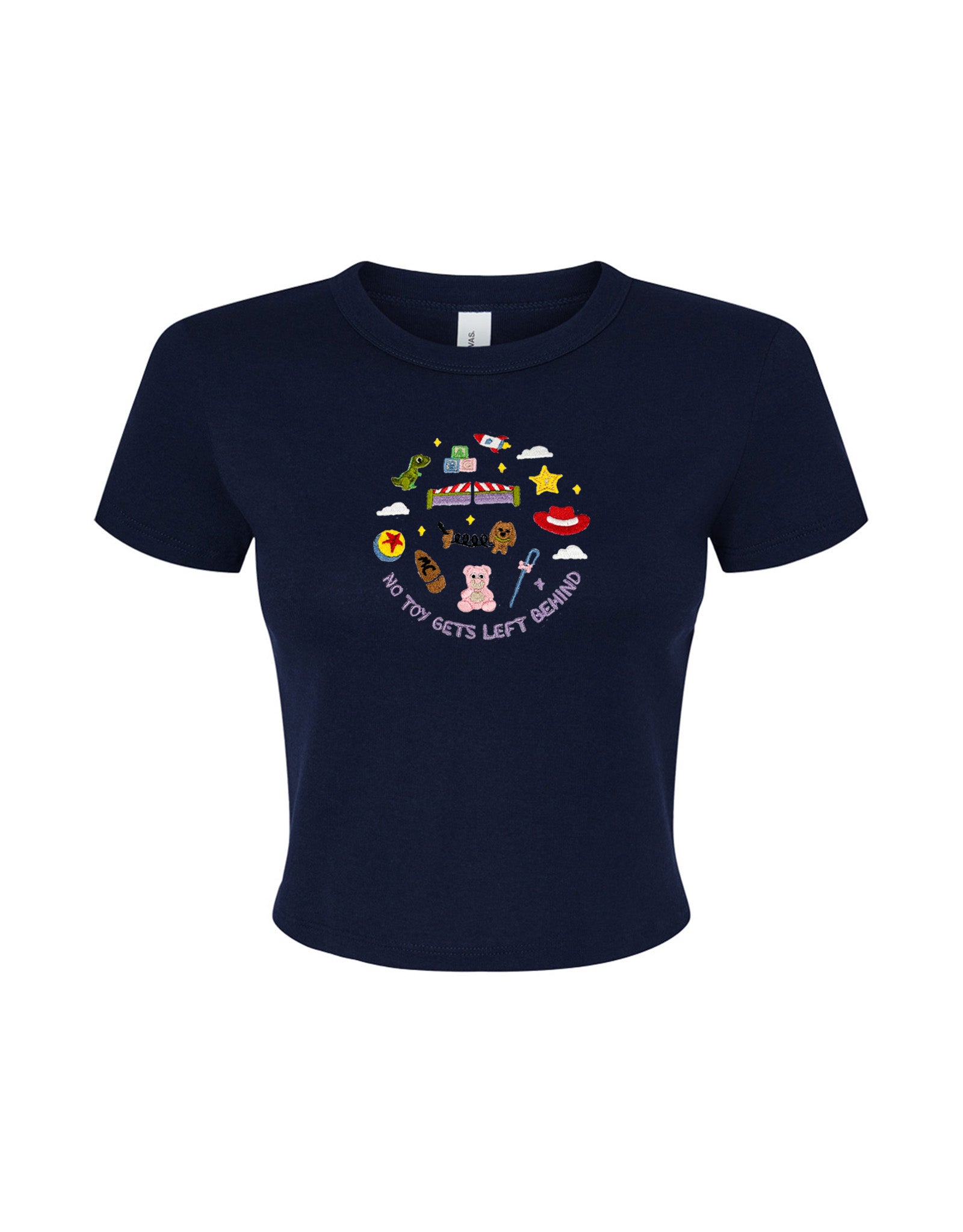 No Toys Left Behind Embroidered Micro Rib Baby Tee