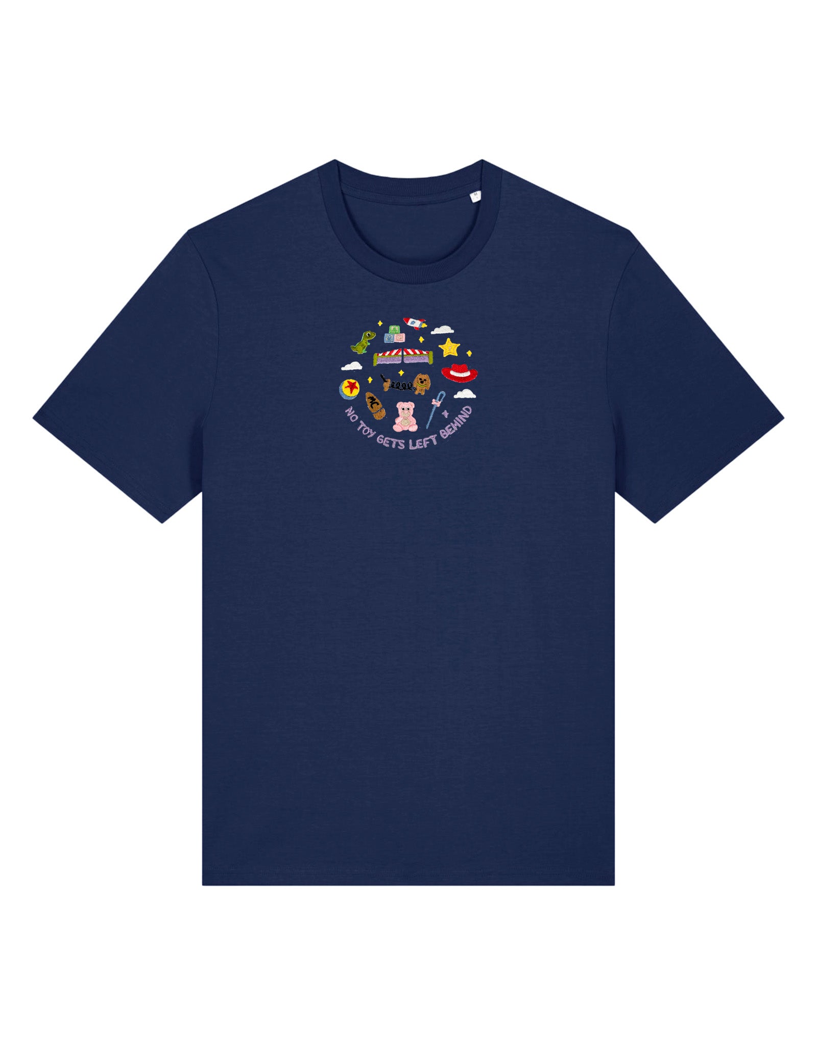 No Toys Left Behind Embroidered Organic Cotton T-Shirt