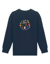 No Toys Left Behind Embroidered Organic Cotton Childrens Sweatshirt