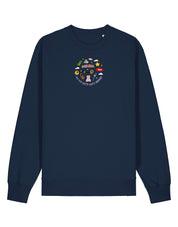 No Toys Left Behind Embroidered Organic Cotton Sweatshirt