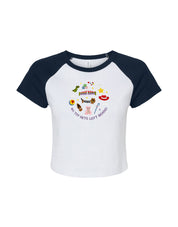 No Toys Left Behind Embroidered Micro Rib Raglan Baby Tee