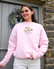 No Toys Left Behind Embroidered Organic Cotton Sweatshirt