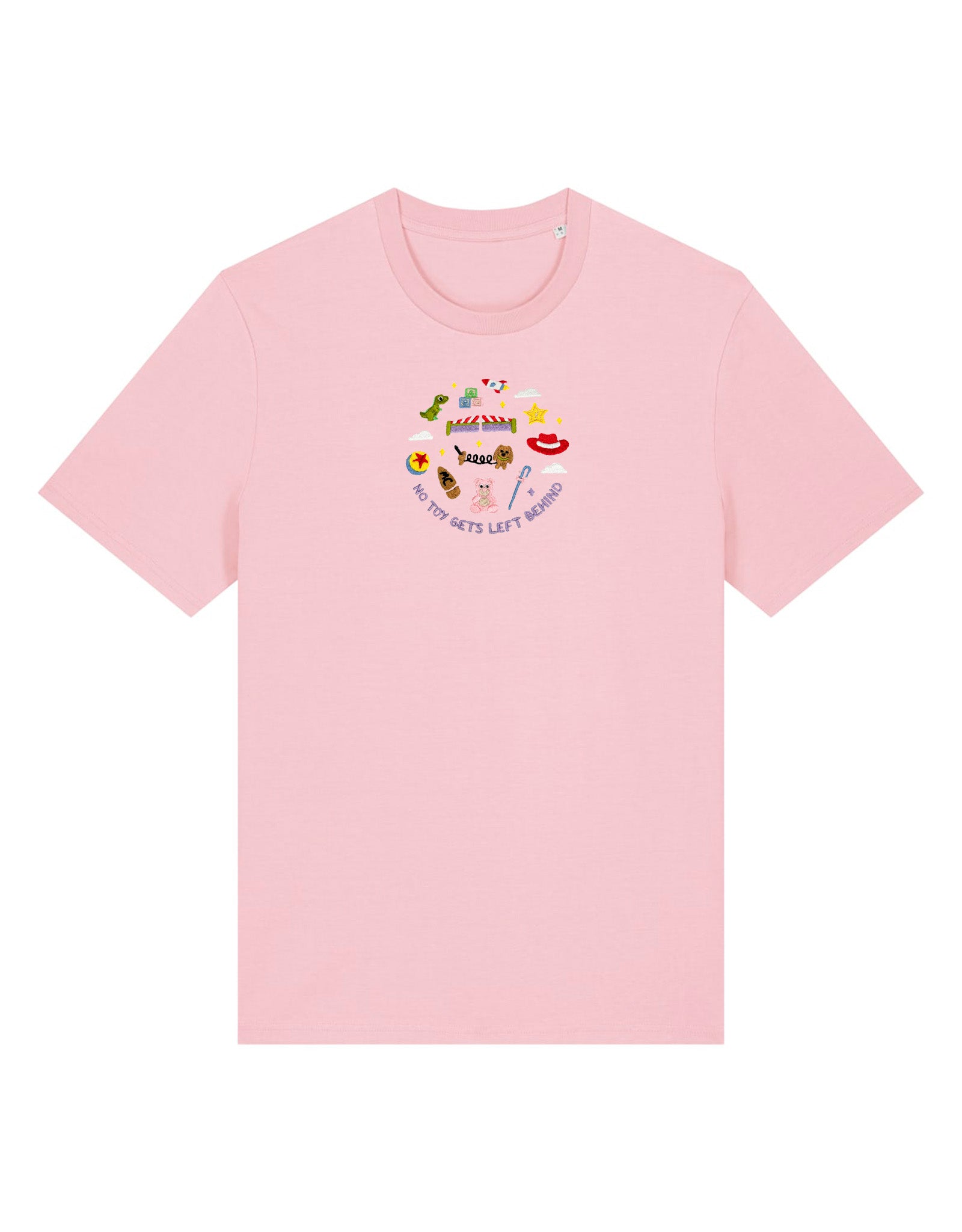 No Toys Left Behind Embroidered Organic Cotton T-Shirt
