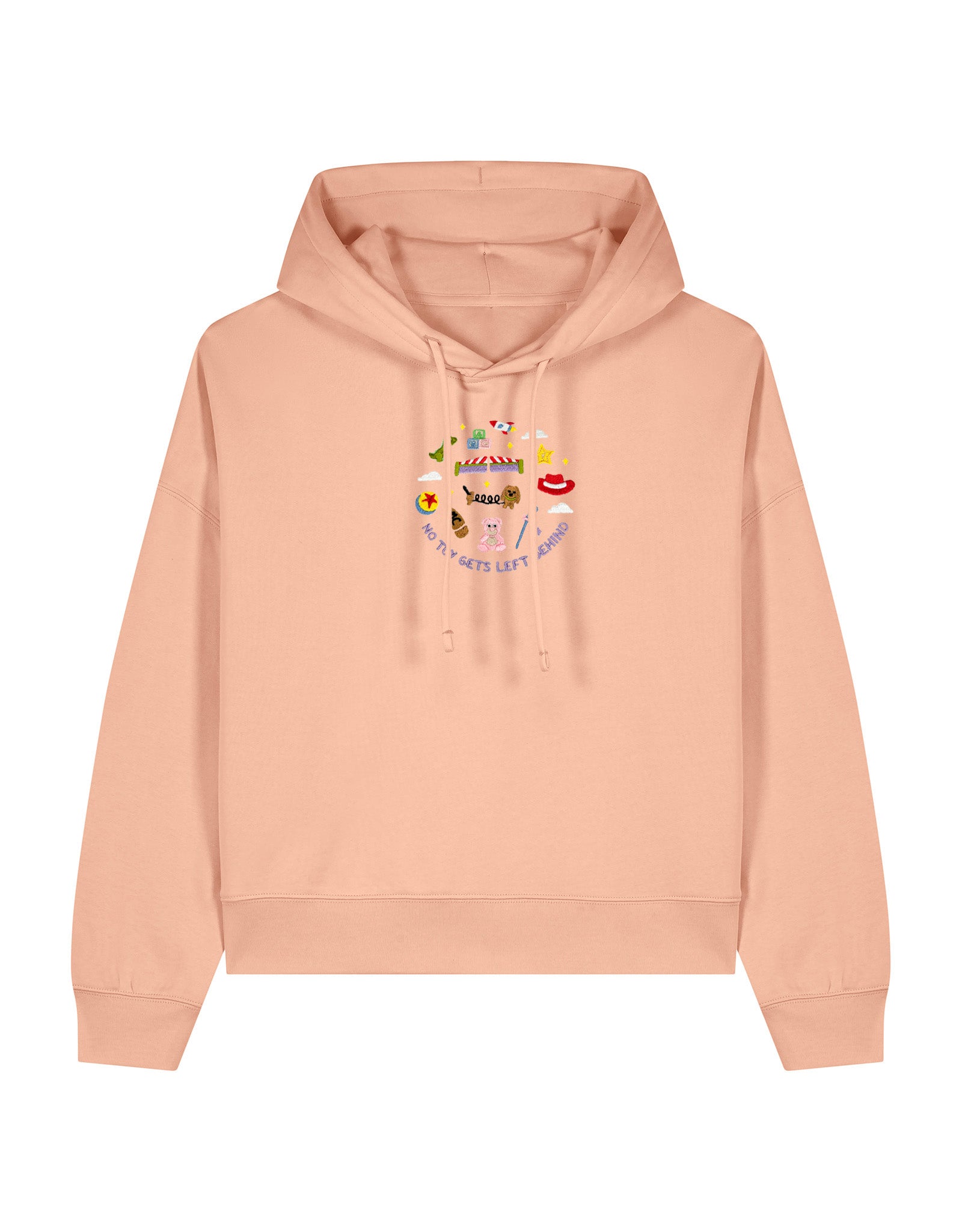No Toys Left Behind Embroidered Boxy Organic Cotton Hoodie