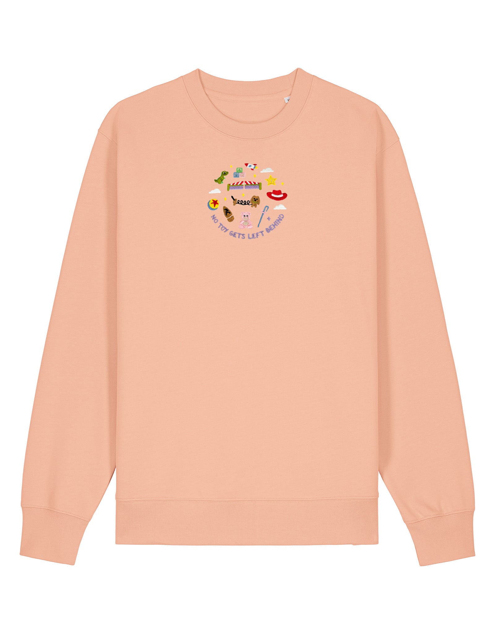 No Toys Left Behind Embroidered Organic Cotton Sweatshirt