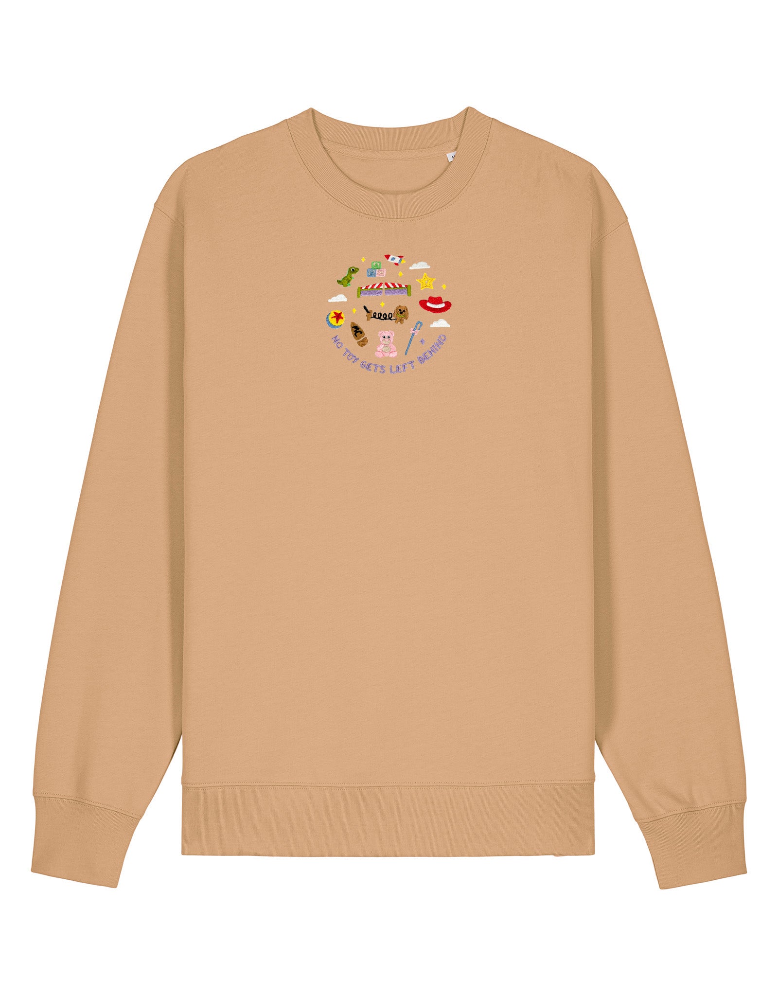 No Toys Left Behind Embroidered Organic Cotton Sweatshirt