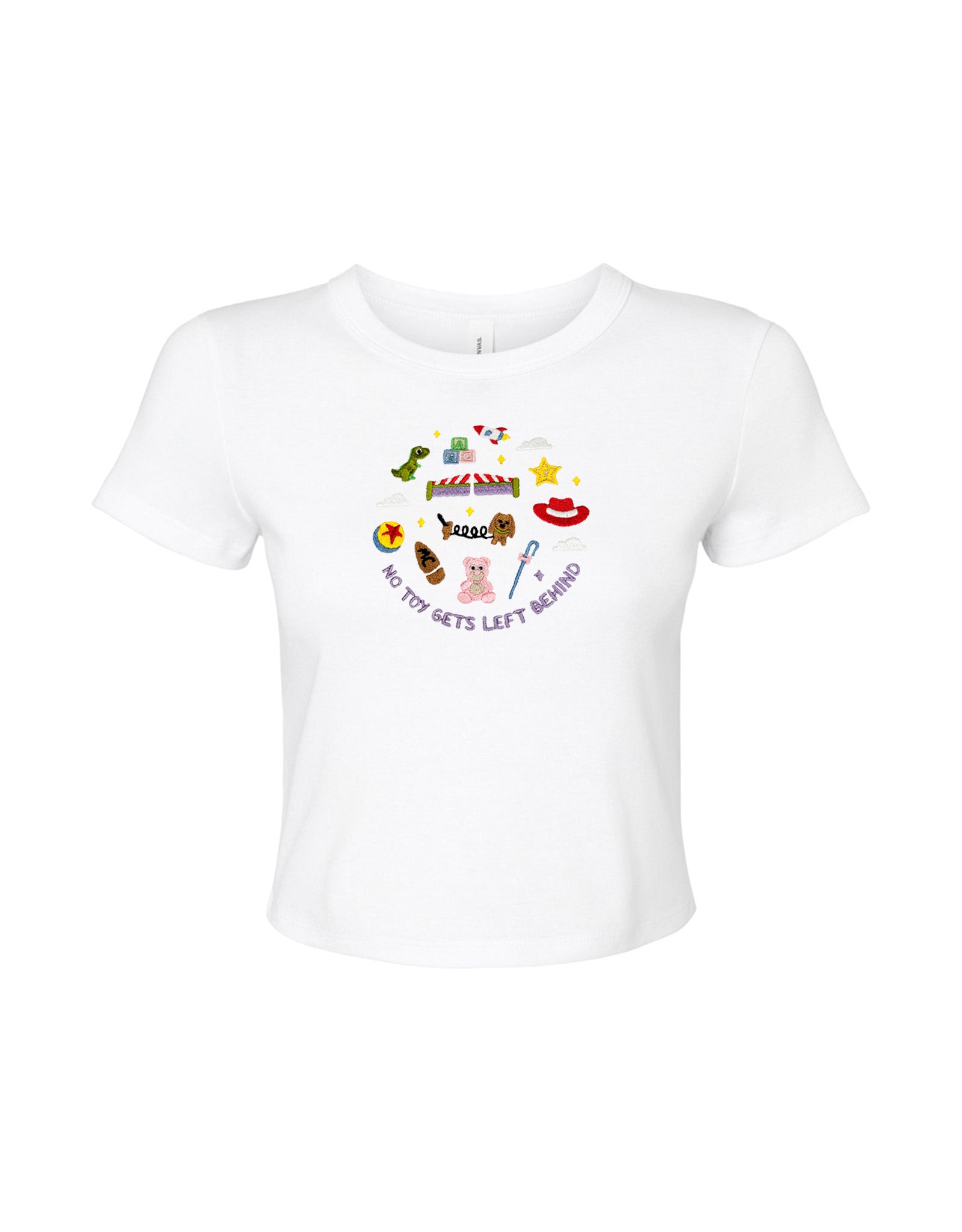 No Toys Left Behind Embroidered Micro Rib Baby Tee