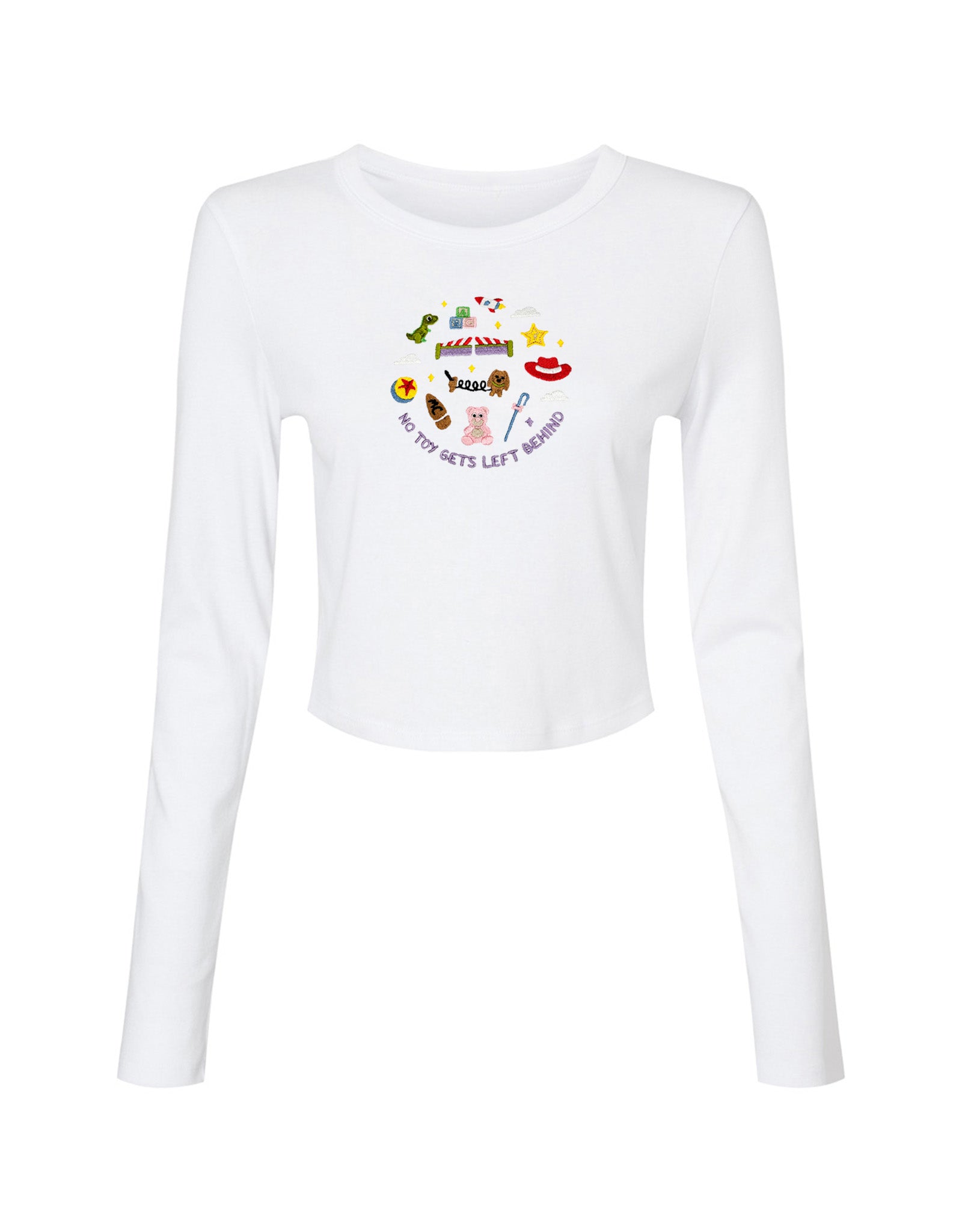 No Toys Left Behind Embroidered Micro Rib Long Sleeved Tee