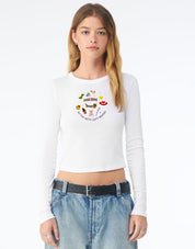 No Toys Left Behind Embroidered Micro Rib Long Sleeved Tee