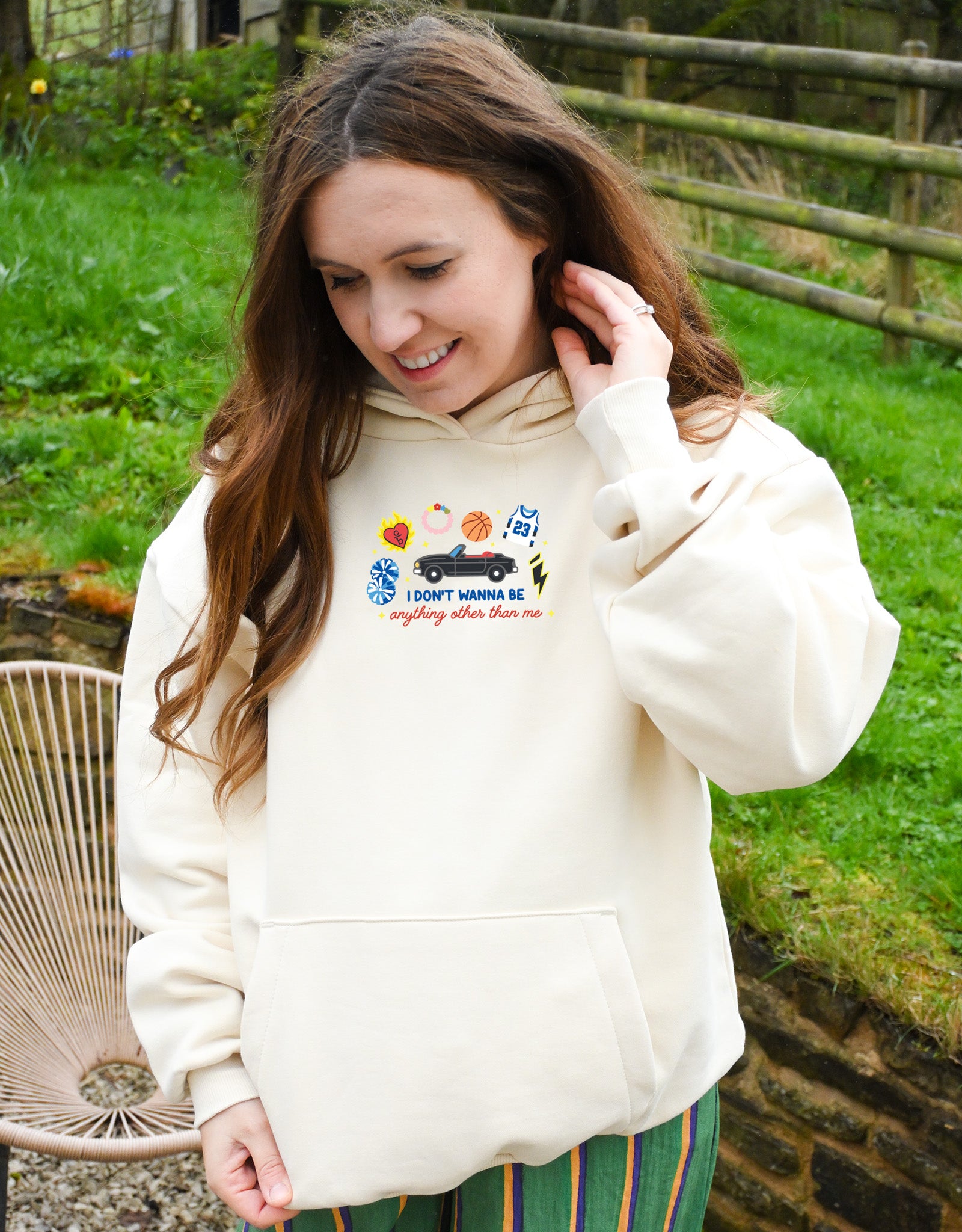 Tree Hill Embroidered Heavyweight Cotton Hoodie