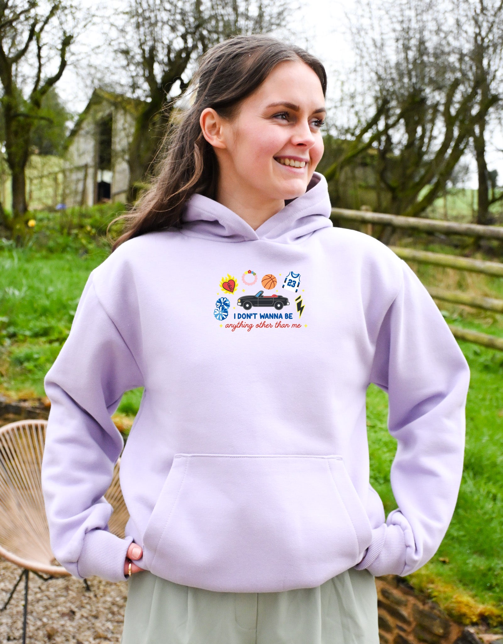 Tree Hill Embroidered Heavyweight Cotton Hoodie
